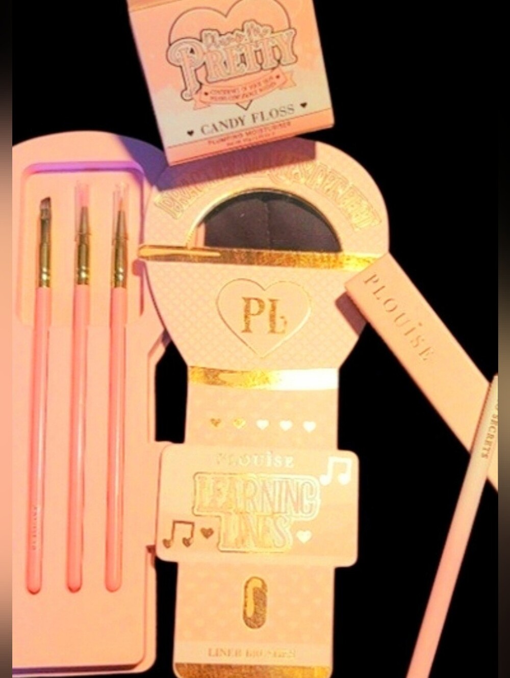 P. Louise Bundle! Candy Floss Moisturizer, Lip Brushes & Liner Set
